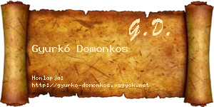 Gyurkó Domonkos névjegykártya