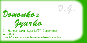 domonkos gyurko business card